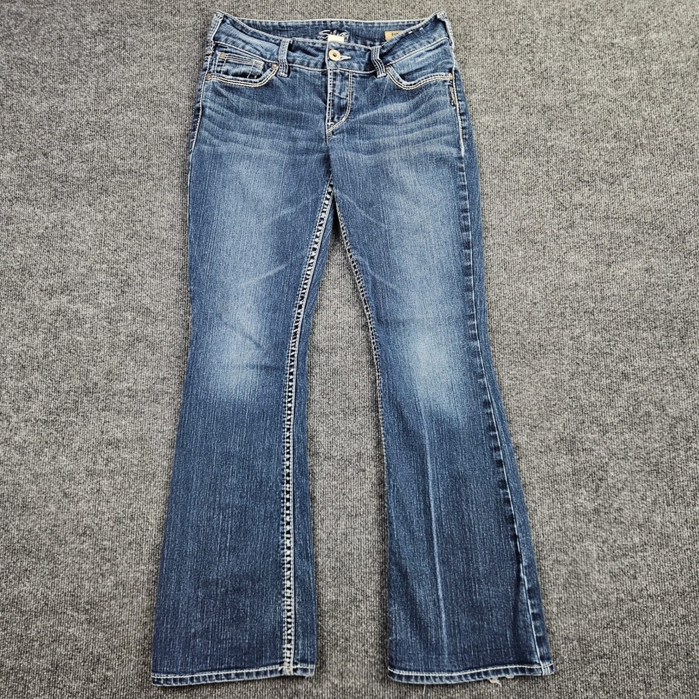 Silver Suki Bootcut Jeans Women's 28 L32 Mid Rise Dark Wash Y2K Stretch READ